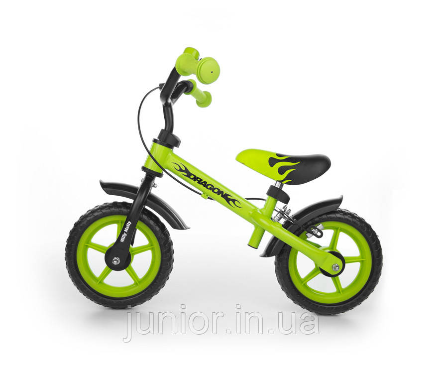 702 Беговел Milly Mally Dragon з гальмом (зеленій (Green))