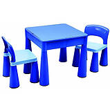 903 Комплект дитячих меблів Tega Baby Mamut (стіл + 2 стільці) (синій(Blue)), фото 3
