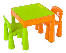 903 Комплект дитячих меблів Tega Baby Mamut (стіл + 2 стільці) (оранжевий із зеленим(Green Orange))