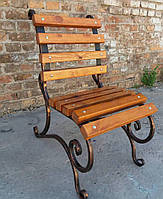 Кованый стул Светлана 0,5м стул из металла, стул из дерева, деревянный стул, стул на дачу