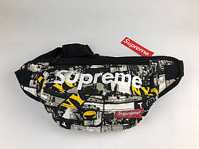 Сумка на пояс Бананка Барыжка Supreme Супрім NYC Коричнева, фото 2
