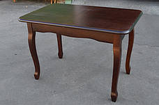 Стіл дерев'яний розкладний для маленької кухні Лідер Мікс меблі, колір темний горіх, фото 2