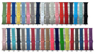 Ремінець для Apple iWatch 42 mm гладкий (37 кольорів)