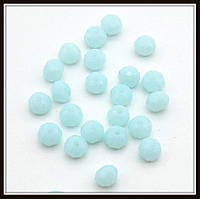 Бусини кришталеві "сфера" 4 мм. м'ятний матовий