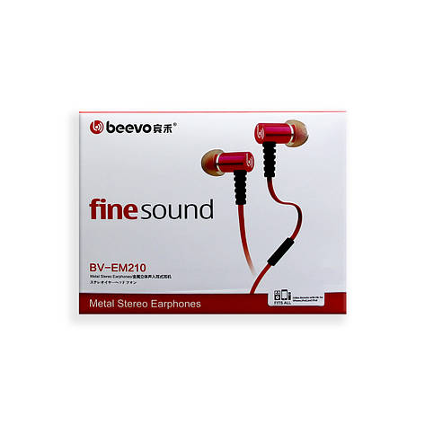 Навушники BEEVO BV-EM210 вакуумні з гарнітурою, фото 1