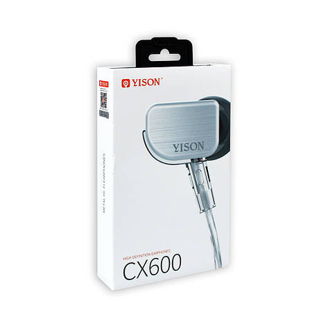 Навушники YiSON CX600 вакуумні з гарнітурою, сріблясті, фото 1
