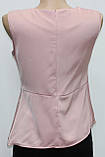 Блуза жіноча рожева атласна, з прикрасою збоку, фото 5