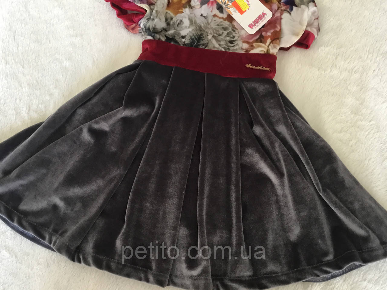 Дитяче плаття з пишною спідницею чорного кольору, фото 1