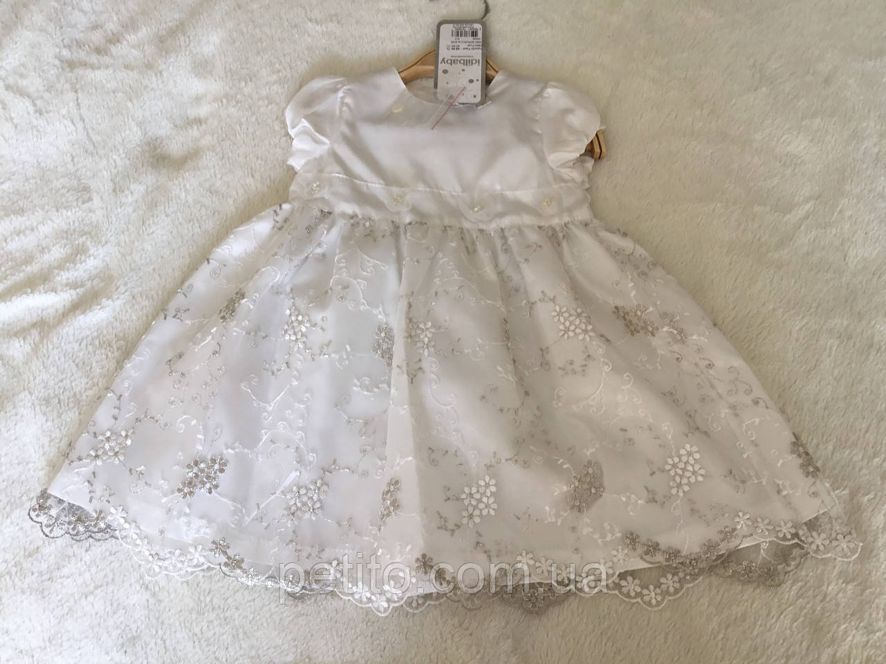 Гарне плаття для дівчинки білого кольору на літо, фото 1