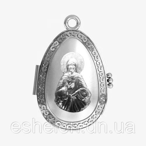 Мощевик срібний Свята блаженна Ксенія Петербурзька, фото 1
