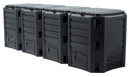 Компостер садовий PROSPERPLAST MODULE COMPOGREEN 1600 л, чорний, фото 1