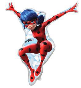 Куля повітряна фольгована фігура " Леді Баг Lady Bug" 31 см Х 30 см
