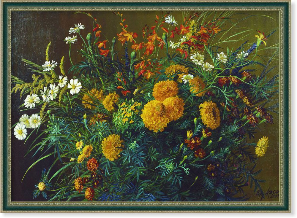 Репродукція картини сучасного живопису «Натюрморт з польовими квітами» 60 х 85 см