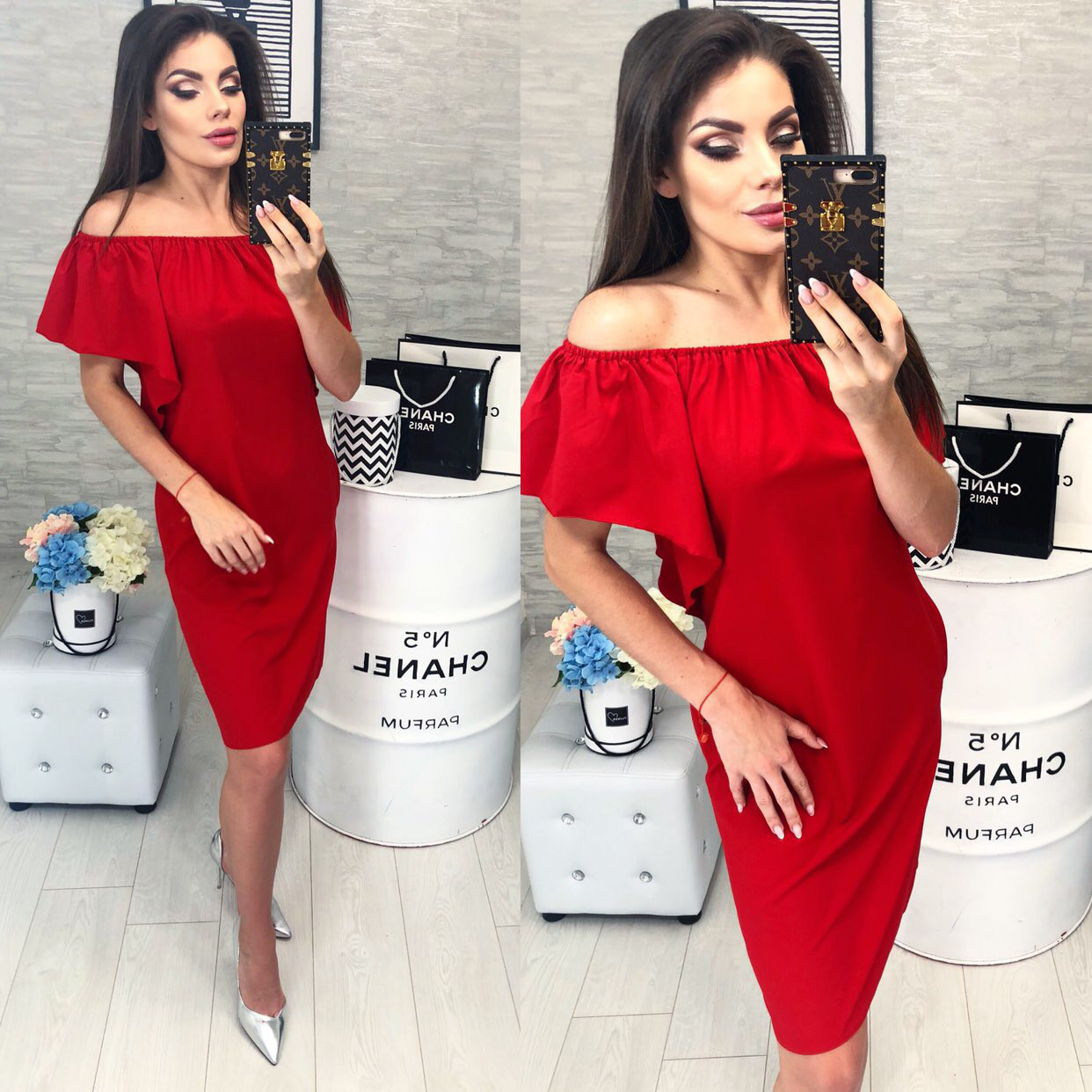 Стильне плаття, модель 114, колір Червоний