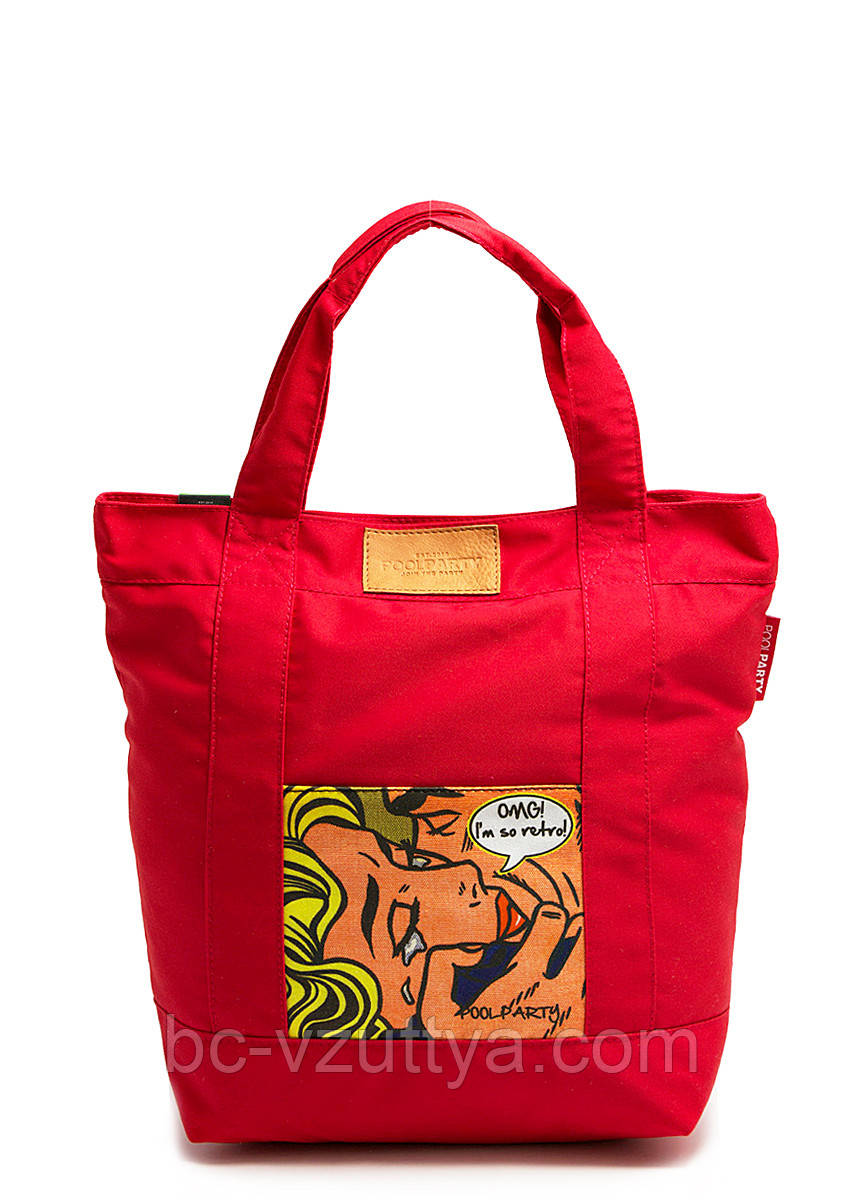 Бавовняна жіноча сумка POOLPARTY Superbag червона