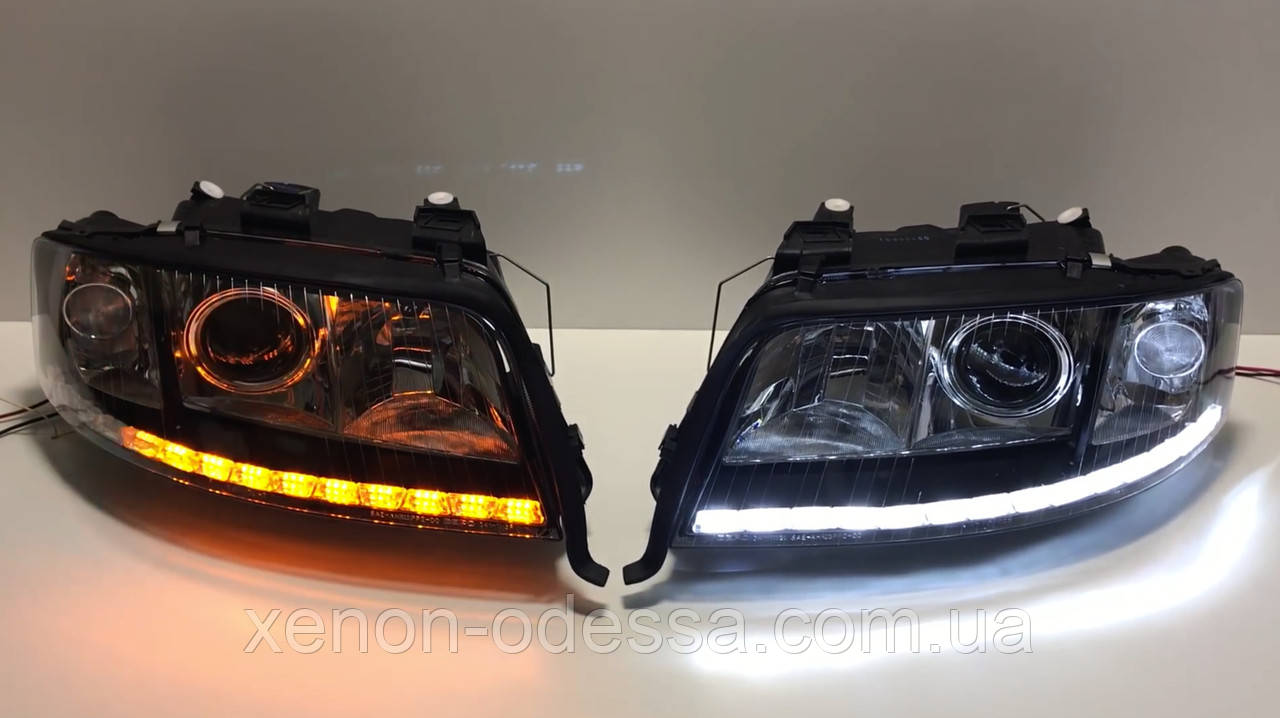 New ДХО з поворотами Crystal LED DRL + Flowing Turning Light ЯРЧЕ на 80%