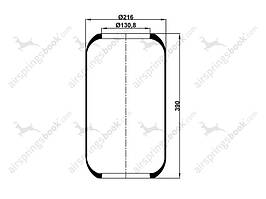 Пневмобалон 944N IVECO 4714025 4738008 8139467