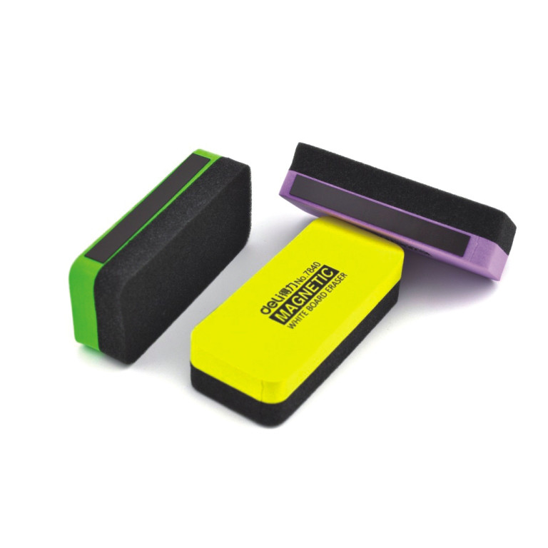 Губка для дошки Deli 7840 мікс магнітна 110*48 мм