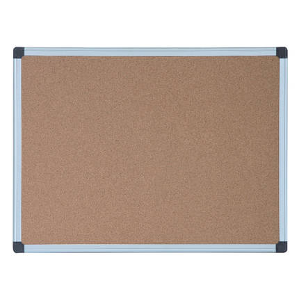 Дошка пробкова Deli 39052Е, рама алюм, пласт кути, 45*60 см, фото 2