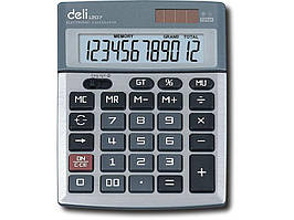 Калькулятор бухгалтерський Deli 1207 12 розряд, 139х105х30, метал корп