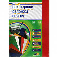 Обкладинки для палітурки D&A BIND 20900 червоний А4 під шкіру 230 г/100 шт./пач. морська Хвиля тильне стор