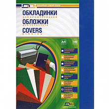 Обкладинки для палітурки D&A BIND 21000 синій А4 під шкіру 230г/100шт/уп тыльн стор