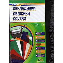 Обкладинки для палітурки D&A BIND 21300 чорний А4 під шкіру 230 г/100 шт./пач. тильного стору