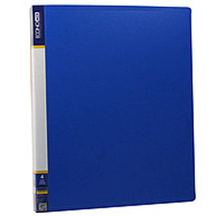 Папка на 2 кільця Economix_У 30701-02 синій А4 пласт із двома кишенями, фото 1
