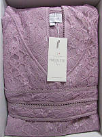 Maison D`or PHUL мереживний жіночий халат фіолетовий