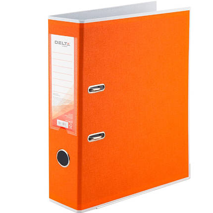 Реєстратор А4 Delta D1713-09C жовтогарячий 50 мм 1сторк х ПВХ, мет.окант (збірна), фото 1