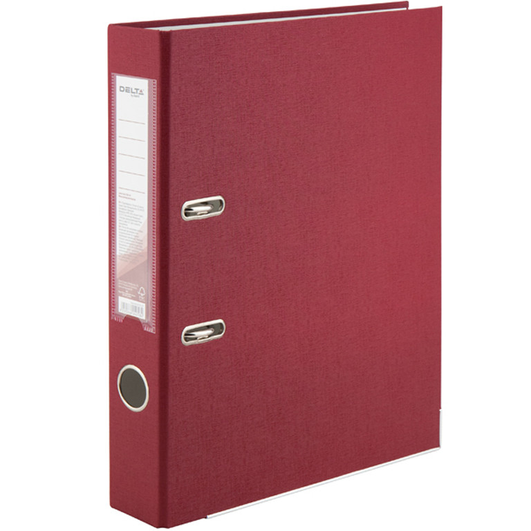 Реєстратор А4 Delta D1713-37C вишневий 50 мм 1стор покр ПВХ, мет.окант (збірна)