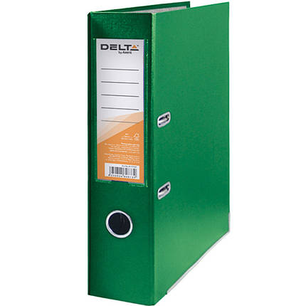 Реєстратор А4 Delta D1714-04C зеленої 75 мм 1стор покр ПВХ, мет.окант (збірна), фото 1
