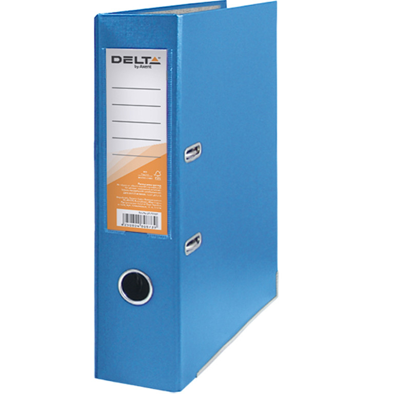 Реєстратор А4 Delta D1714-07C блакитний 75 мм 1стор покр ПВХ, мет.окант (збірна)