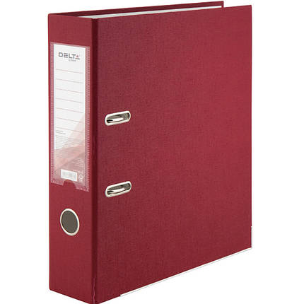 Реєстратор А4 Delta D1714-37C вишневий 75 мм 1стор покр ПВХ, мет.окант (збірна), фото 1