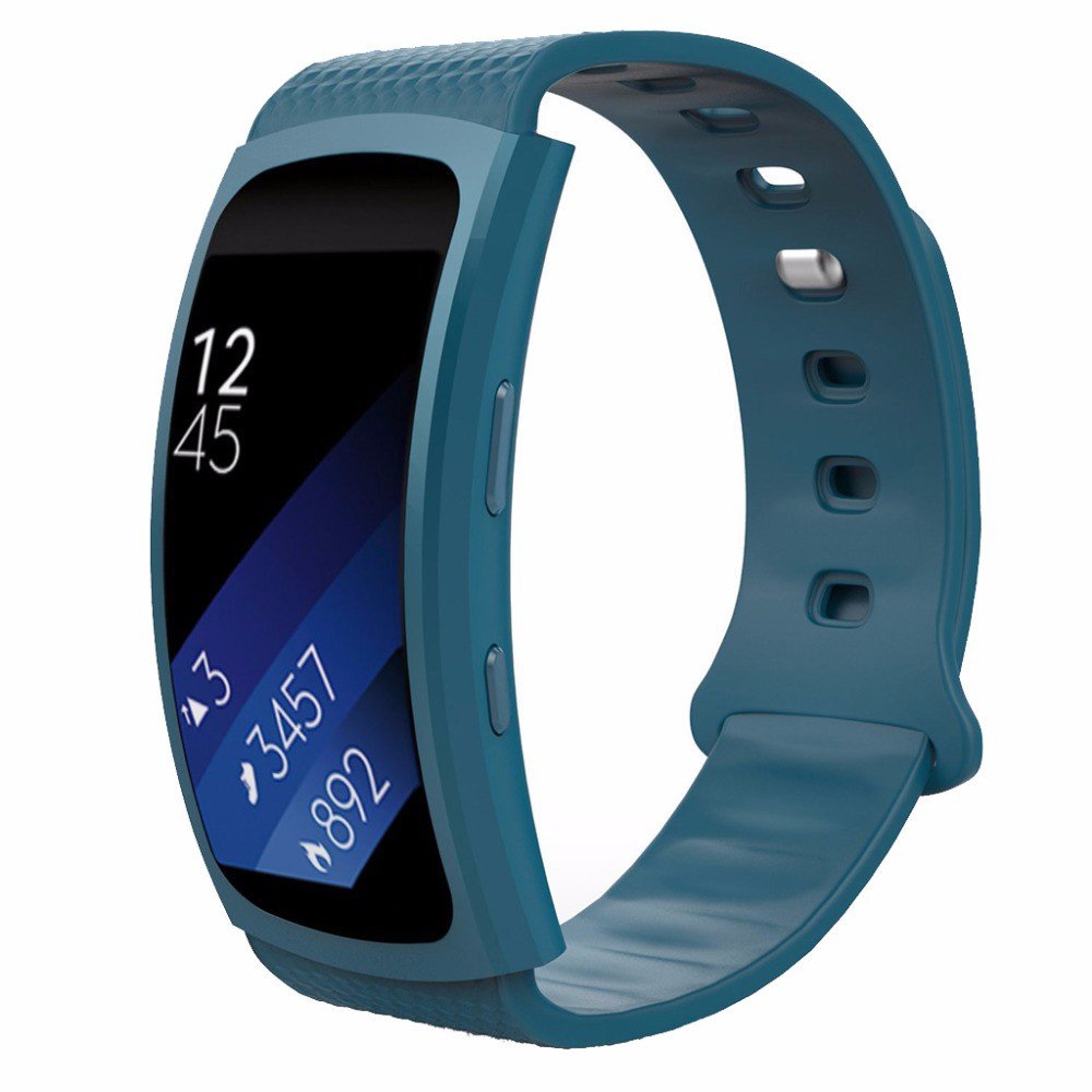 Силіконовий ремінець Primo для фітнес браслета Samsung Gear Fit 2 / Fit 2 Pro (SM-R360 / R365) - Navy Blue S