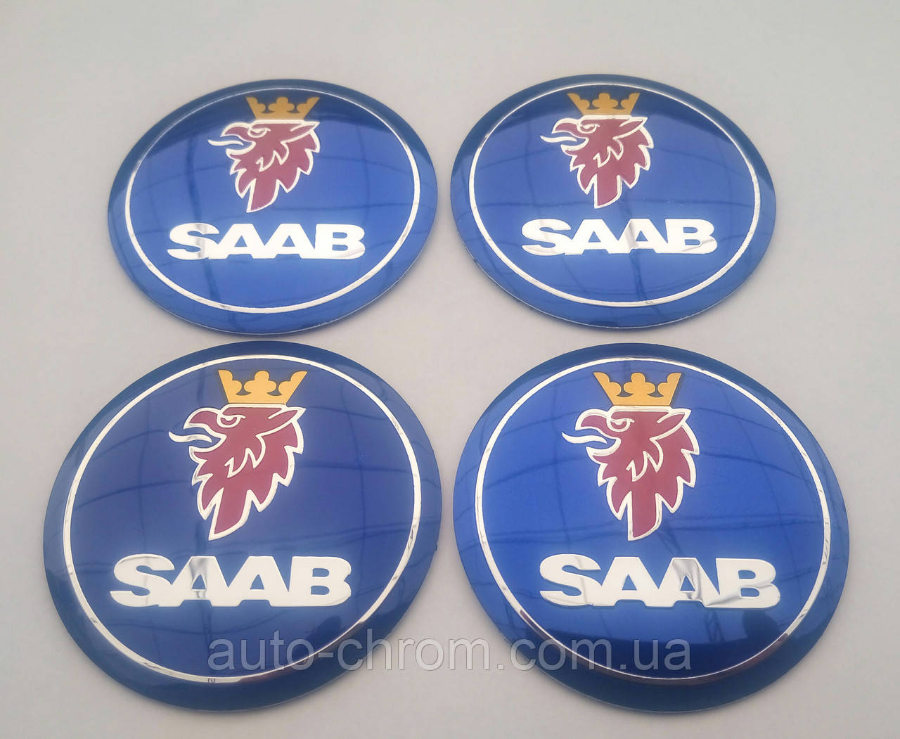 Наклейка опукла на ковпачок диска Saab 56 мм, фото 1