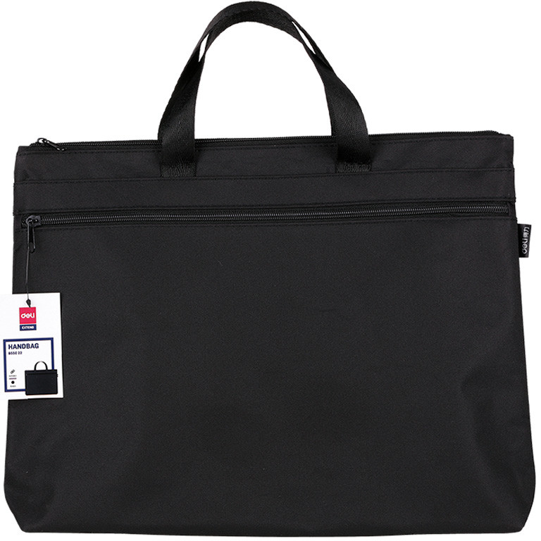 Сумка Портфель Deli EB55022, чорний, 2 відділення, 390*300мм, Портфель-папка для документів, Сумка для ноутбука