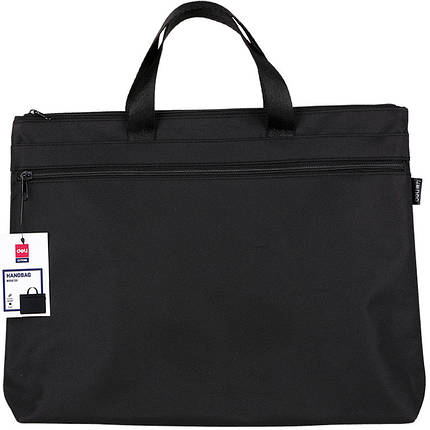 Сумка Портфель Deli EB55022, чорний, 2 відділення, 390*300мм, Портфель-папка для документів, Сумка для ноутбука, фото 1