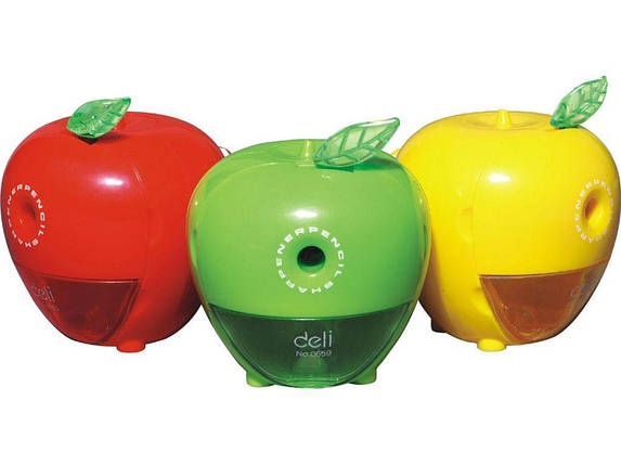 Чинка механічна Deli 0659Е мікс дитяча Яблуко, фото 2
