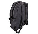 Рюкзак текстильний міський 303333-2Black чорний, фото 4