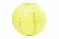 Подвесной шар фонарик плиссе 35см- Желтый светлый