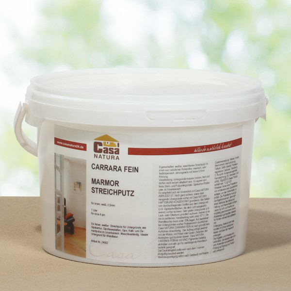 Натуральна фарба для стін і стель, CARRARA FINE біла 1 л