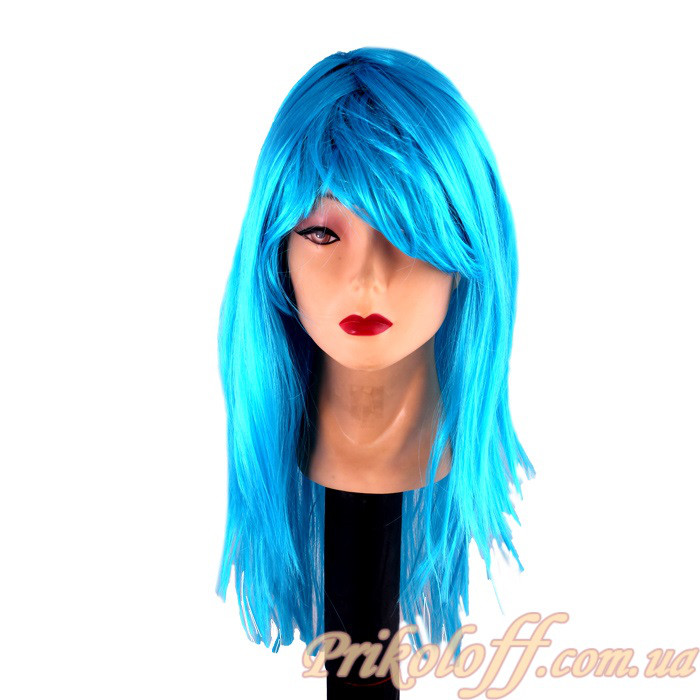 Перука Мальвіна блакитний, довгий, фото 1