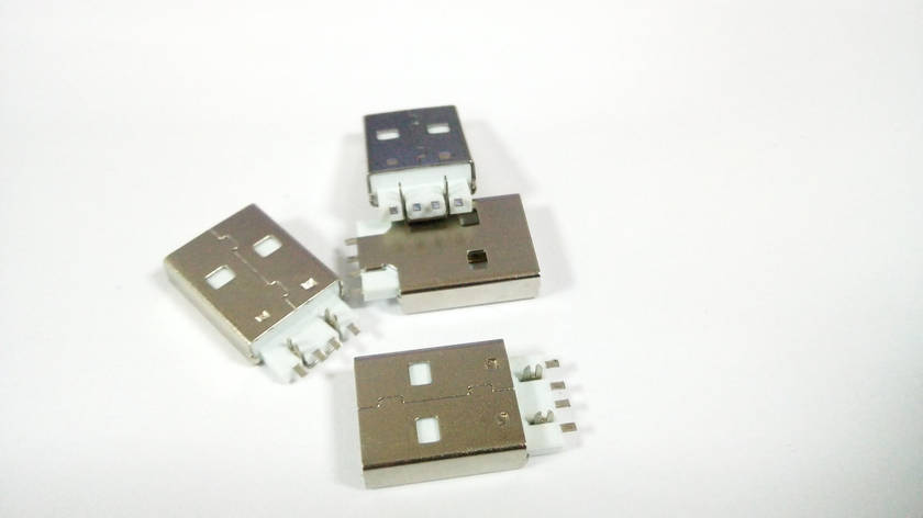 Штекер USB тип A, монтажний тато, фото 1