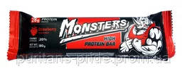 Протеїнові батончики Monsters High Protein Bar 80 g Полуниця