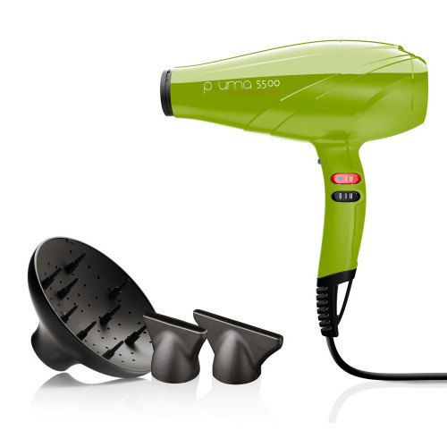 Фен для волосся Ga.Ma Pluma 5500 Ion Verde з іонізацією (A11.PL5500ION.VR)