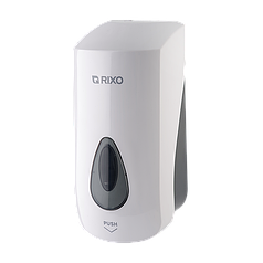 Дозатор для рідкого антисептика натискний Rixo Maggio S068WS ударостійкий дозатор 1000 мл білий