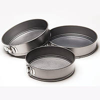 Форма для торта Maestro розбірна кругла 3 штуки 24 см/26 см/28 см h6,8 см антипригарне покриття (1105 MR)