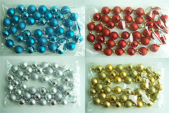 Декоративна гірлянда із пластикових куль, 4 дизайни ТОВАР ВІД ВИРОБНИКА