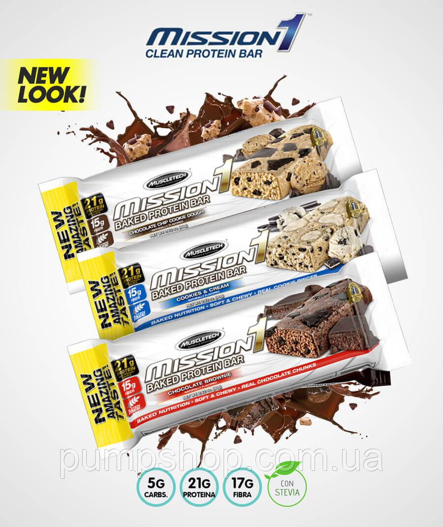 Протеїновий батончик MuscleTech Mission1 Baked Protein Bar 60 г (1 шт.)